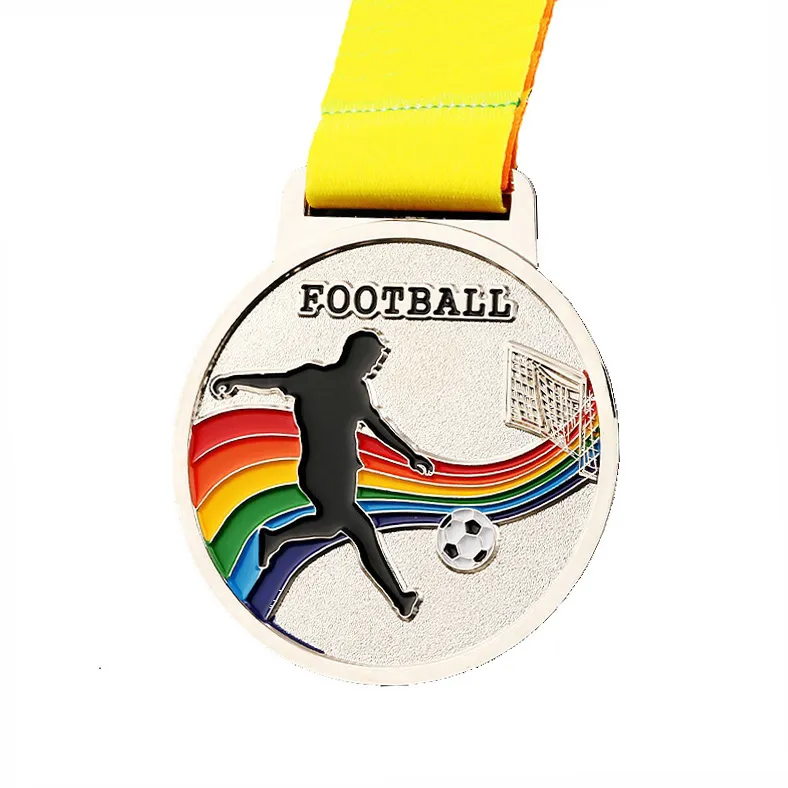 Médaille de football personnalisée avec couleurs