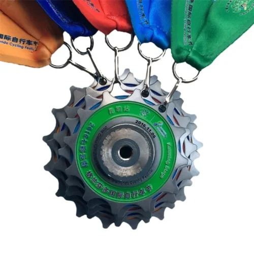 Personalisierte Combo Radfahren Medaille