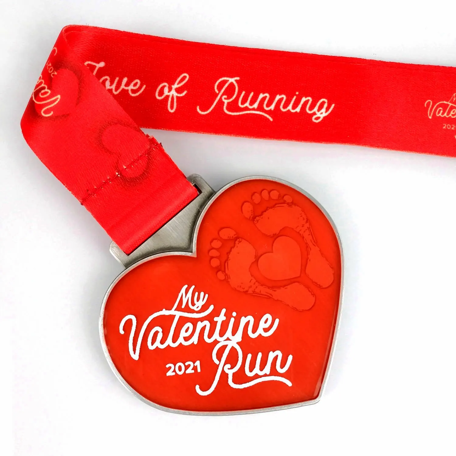 Valentines Run Medal Spray Paint