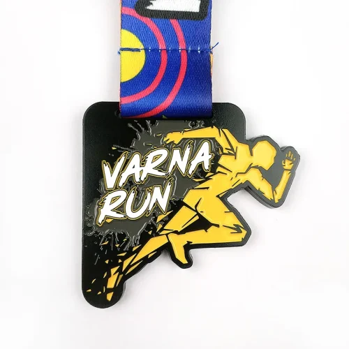 Médailles noires personnalisées pour la course de Varna (5KM)