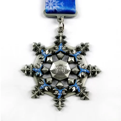 Die Cast Custom 3D Winter Run Medalj