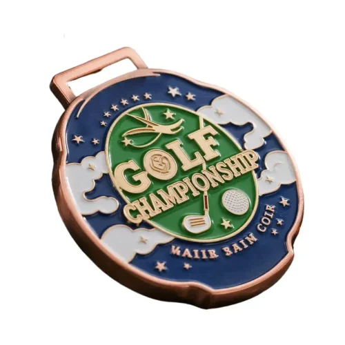 Medalie metalică personalizată pentru curse de golf