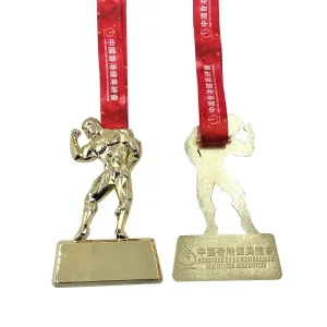 Custom Fitness Bodybuilding Vinnare Medalj