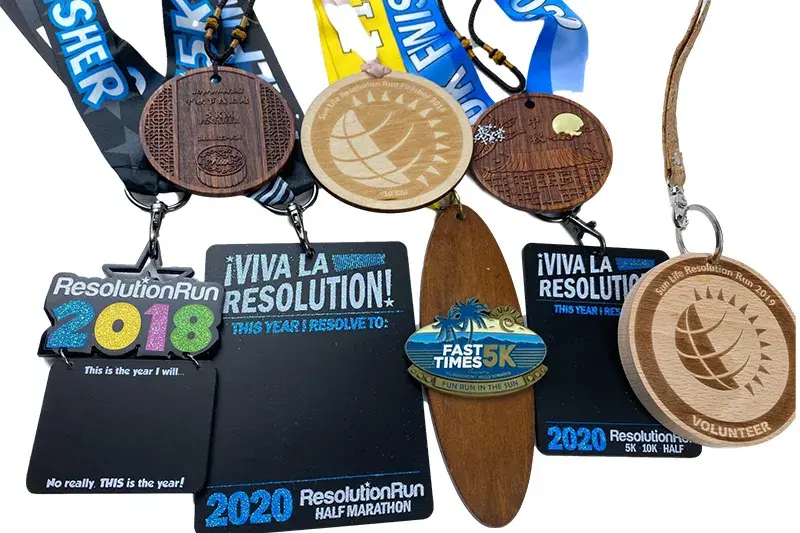 Custom Wood Made Medal Wooden Medal Vendor