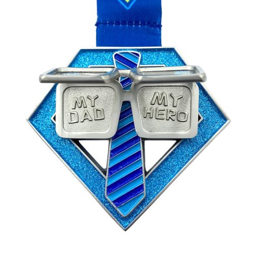 Ziua taților personalizată Virtual Running Flipping Medal