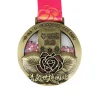 Bahçe Yarı Maratonu Ödülü Şeffaf Parıltılı Metal Madalya Tasarımı