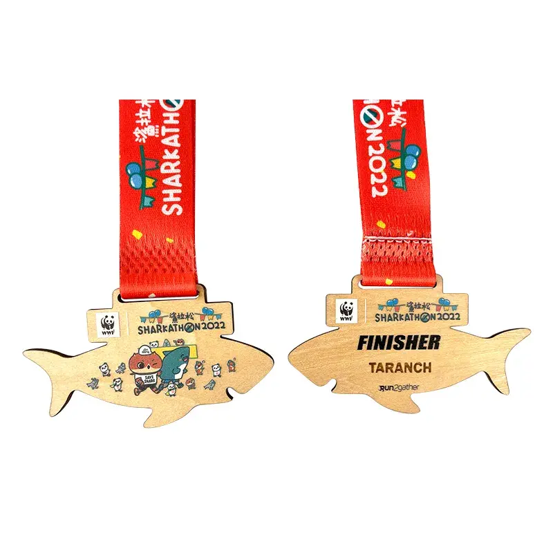 Personnaliser le prix du marathon en bois