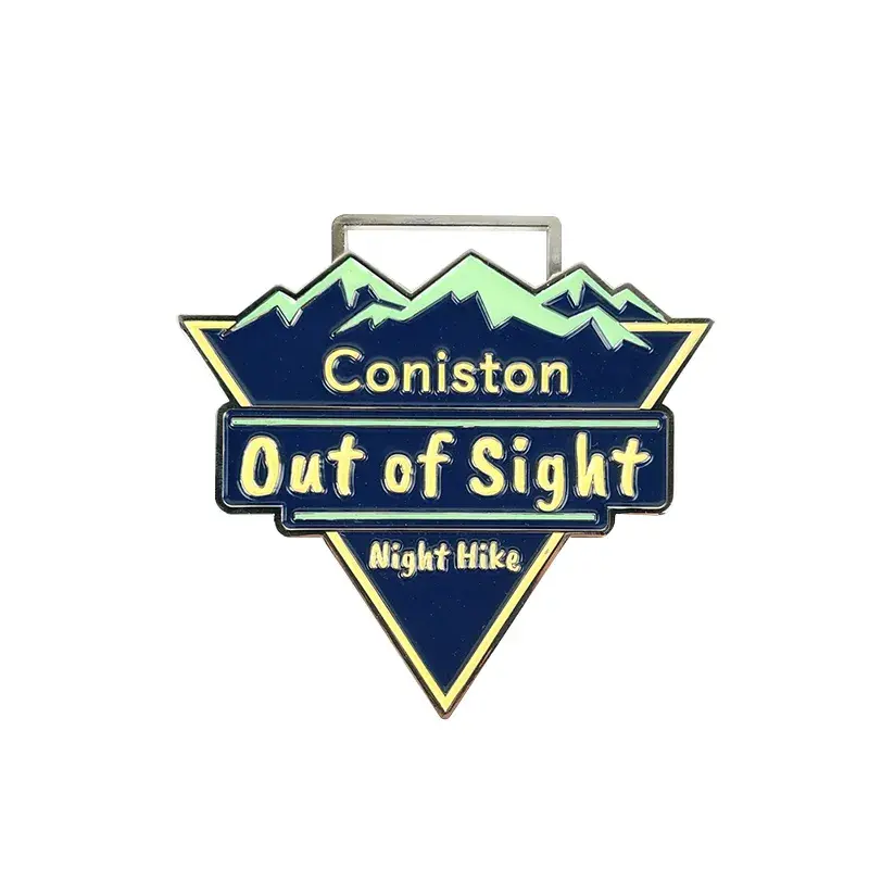 Coniston Glowing in Dark Hiking Medal