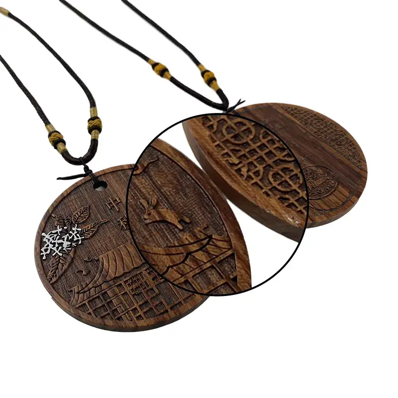 Médaille écologique en bois découpée au laser