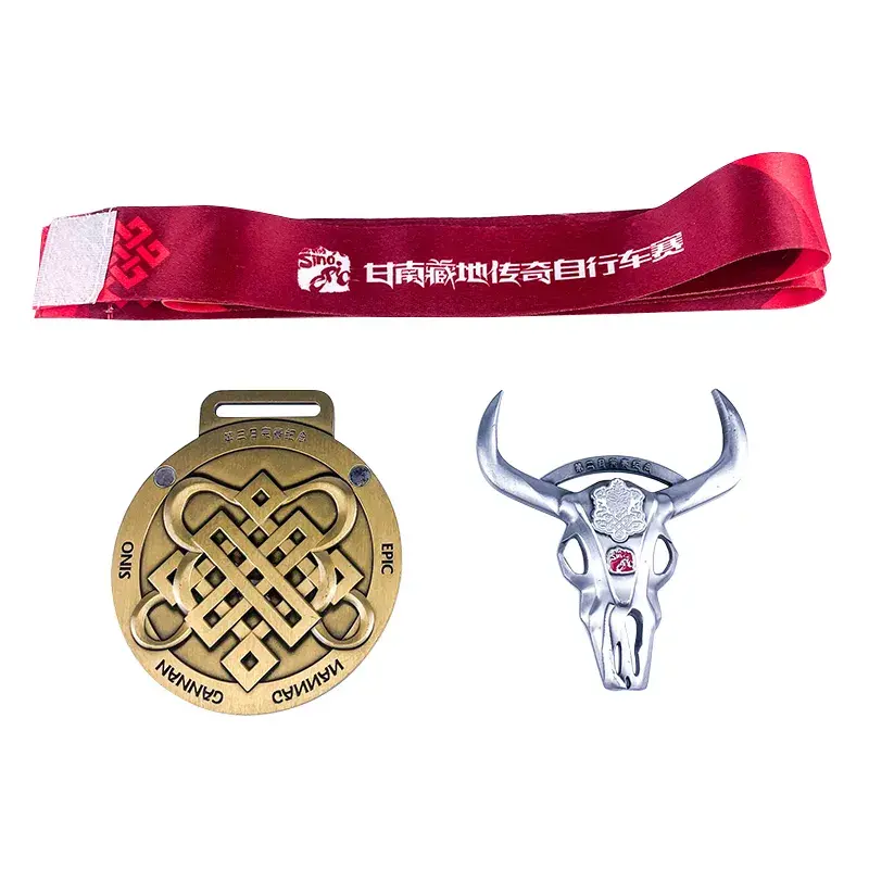 3D Embossed Magnetic Bicycle Award Medal