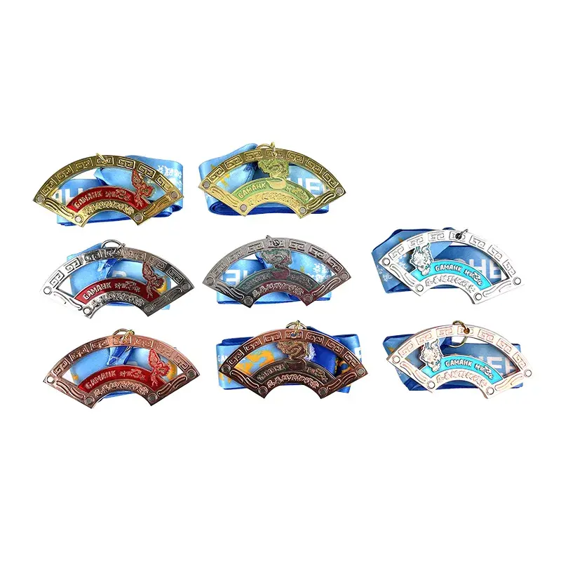 Challenge Race Shiny Metallic Color Plating Segment Medals Set