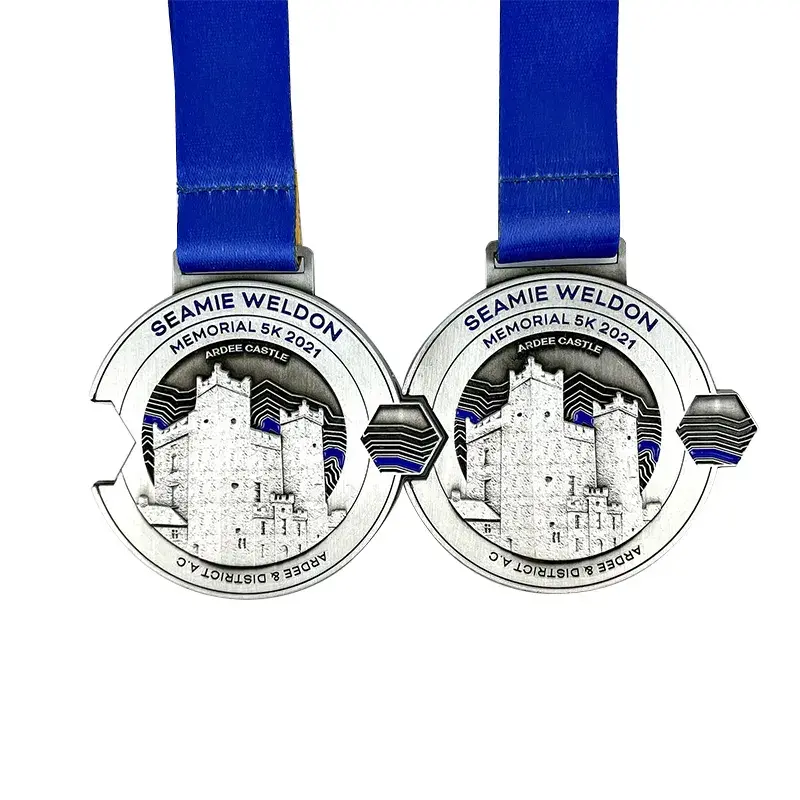 Пользовательские комбинированные спортивные медали 5K Running