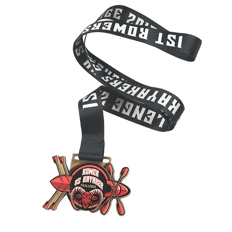 Customized UV Printing Rowing Challenge Medal