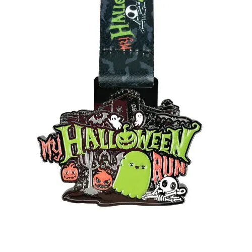 Glow in the Dark Halloween Running Medal