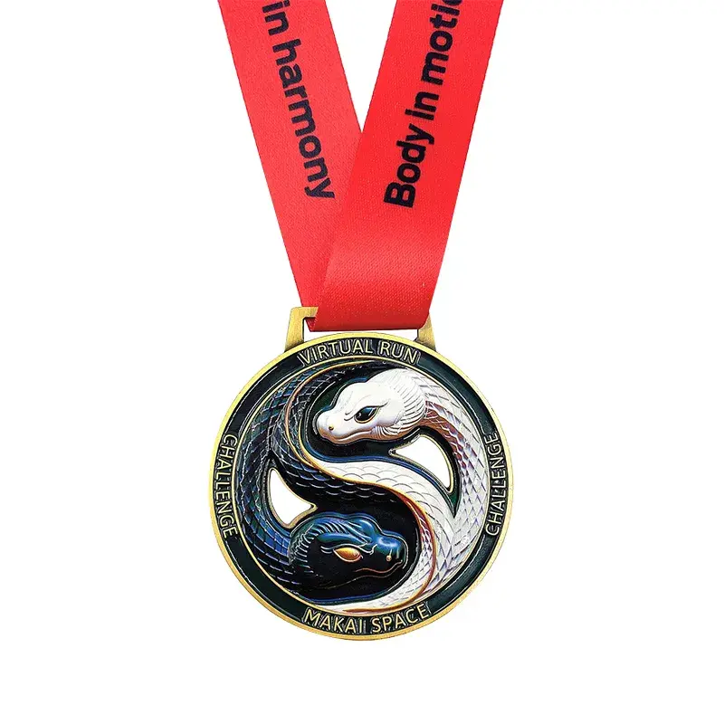 2.75 Zinc Alloy UV Printing Virtual Run Finish Racing Medallion