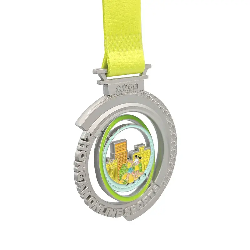 Zinc Alloy Double-ring Spinning Medal