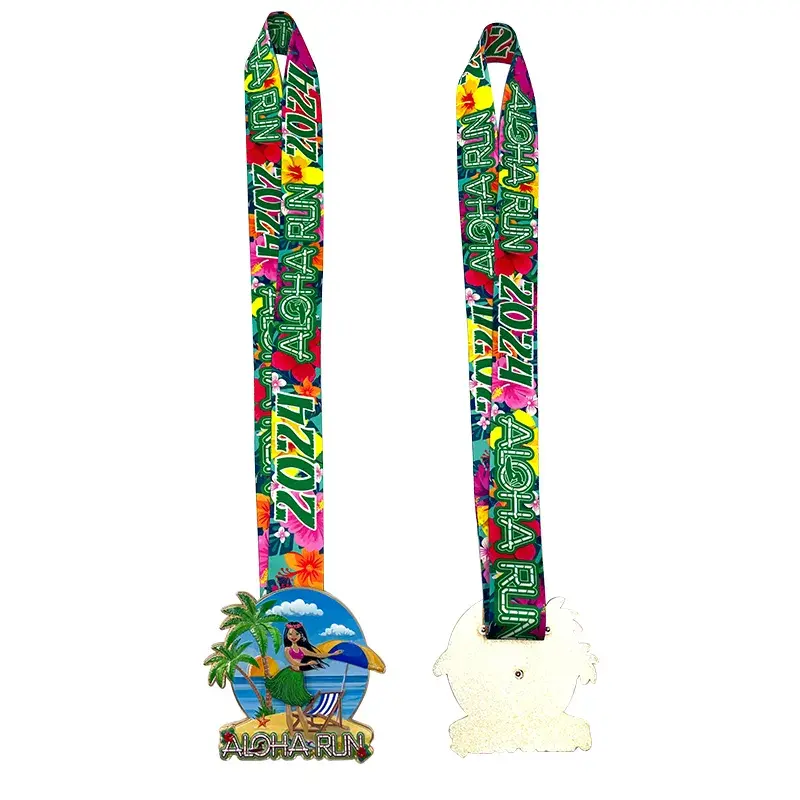 Aloha Commemorative Run 3D Hard Metal Medal