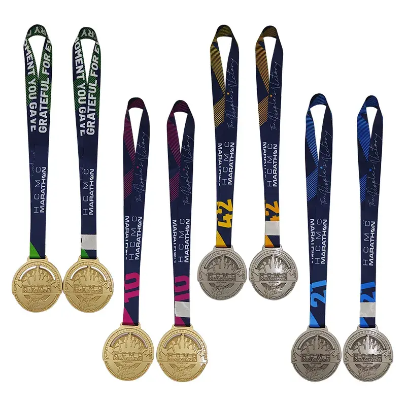Médaillon personnalisé des étapes du marathon