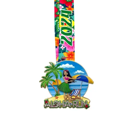Hawaii Commemorative Run 3D Hard Metal Medal