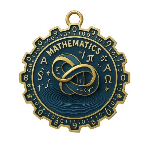 2.75 Inches Antique Gold Inter-school Mathematics Medal