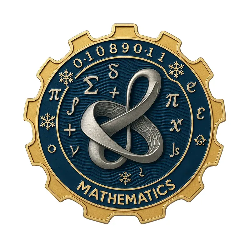 Custom Antique Gold Inter-school Mathematics Medal