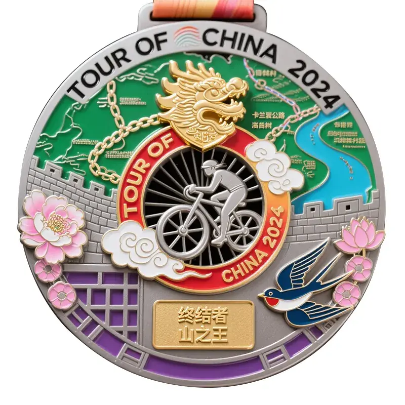 Custom Zinc Alloy Medal for Cycling