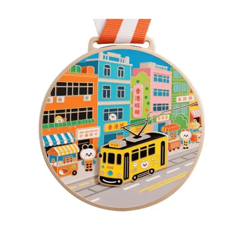 Personalised HongKong Fun Run Cartoon Medal