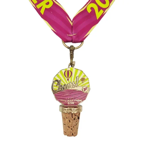 Half Marathon & 5K Anniversary Wine Cork Medal