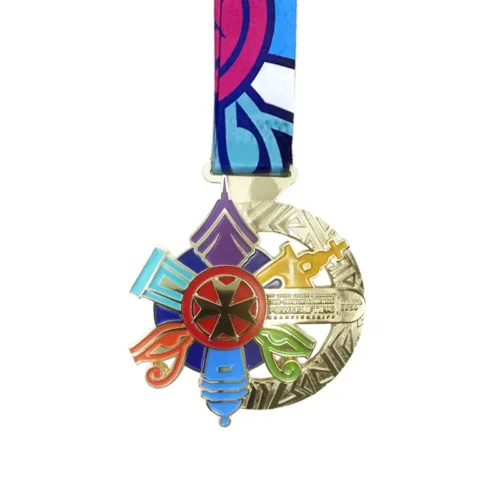 IPF World PowerLifting Championship Award Medal with Detachable Badge