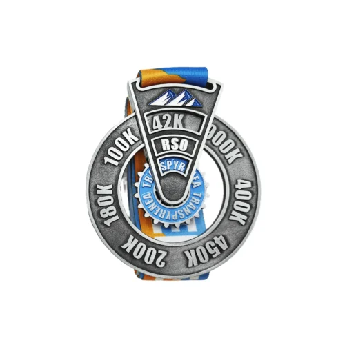 Metallic Plating Spinning Pyrenees Climbing Finisher Award