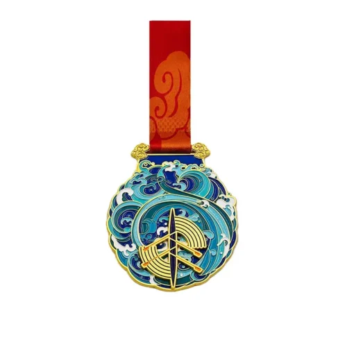 Shanghai Rowing Racing Zinc Alloy Slider Medal