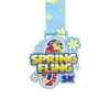 Smooth Metallic 5K Award Medal with Soft Enamel and UV Printing Decoration